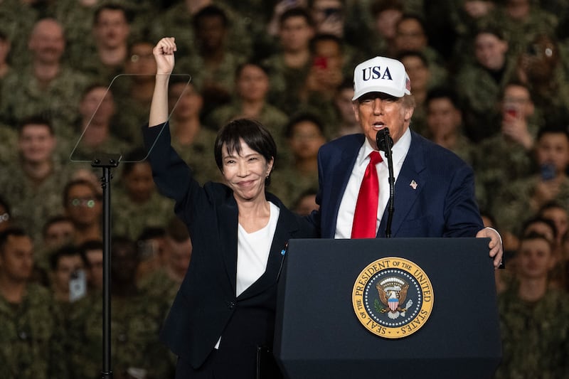 Trump welcomes Japan prime minister’s promise to accelerate military build-up